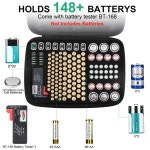 Battery Storage Organiser ENSOBO Box Hard Case Holds 148 various types of (AA C D 9V) Waterproof wit : 동원로비스