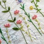 프랑스자수 패키지 꽃들의정원 미니 커튼 만들기 DIY 키트 : 림자수공방