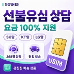 한국 선불유심 SK KT LG 선불폰 데이터 통화 무제한 한성텔레콤 : 한성텔레콤