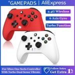 Xbox 시리즈 X/S/PC용 무선 컨트롤러 6축 자이로 터보 기능 게임패드 XBOX 조이스틱 : 온리원유통