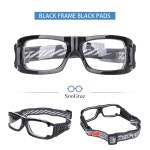 농구 드리블링 안전 흡수 축구 충격 안경 스포츠 보호 고글 1 G8038 Black Frame White : 오로라 라운지