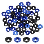 60PCS M3 Counterbore Washers 8mm/0.31inch Anodized Aluminum Alloy Head Gaskets for Screw RC/FPV/PC A : 범이소상도