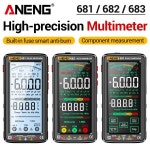 ANENG 681/682/683 6000 카운트 터치 멀티미터 충전식 안티버닝 NCV 비접촉 전압 감지 제로 와이어 식별 기능 : 셀비투비