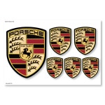 모터스포츠 PORSCHE 포르쉐 로고 스티커SET : STEA DECALSHOP
