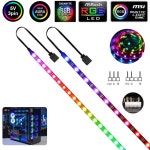 5V 3Pin 헤더 네온 RGB ASUS Aura PC 방수 라이트 스트립 Indirizzabile Ws2812b 패널 MSI 신비한 빛 동기화 장식 조명 : 집툴컴퍼니