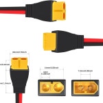 연장 케이블 태양광 패널발전소드론차량용 냉장고 1. 12AWG 1m : 해외다모아9호점