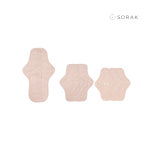 소락 SORAK 소락패드 오가닉 코튼 유기농 순면 주니어 스타터 패키지 친환경 면생리대 6장 라이너 소형 대형(무늬랜덤) : SORAK