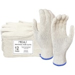 [DETROVA] MIG4U 12 Pairs Work Gloves - Cotton String Safety Liner Hand BBQ (Medium Economic) : 동원무역