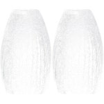 GO SO 2팩 57 유리 조명 펜던트 투명 핏터 타원형 미니 그늘막 크래클 램프 교체 ClearWater Ripple 2 Pack : 제6노