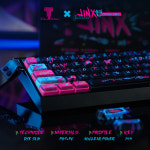 Jinx Keycaps 측면 새겨진 반투명 체리 높이 Pbt Pc Twin Cities War Graffiti For Aula F75 키보드 키캡 : 제이앤오0