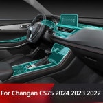 Changan CS75 2023 액세서리 자동차 인테리어 필름 투명 TPU 기어 패널 센터 콘솔 PPF 보호 스티커 : RAONHILLZO