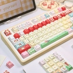 FKKeys 귀여운 동물농장 커스텀 체리 PBT 염료승화 키보드 키캡 우팅 레이븐 독거미 : 구매대행판다