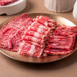 1++No.9등급 한우 고소한판 구이모듬400g 600g 차돌박이+갈비살+눈꽃로스구이 : 미쓰하누1986