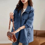 여성 여름바람막이 아노락 아노락 홑겹 초경량 봄잠바 시어서커 쿨링 롱바람막이 : 베스트웨이72