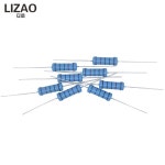 LIZAO 20Pcs 3W 금속 필름 저항기 1% 정밀도, 1R~1M 옴 1R 4.7R 10R 22R 33R 47R 1K 4.7K 10K 100K 고정 저항 : 야마상점