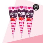 아이스크림 콘 간식 빙그레 부라보콘 딸기 24개 : 종합 아이스크림