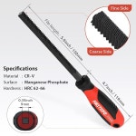 FIRSTINFO H5408 거칠고 가는 CR V 스틸 브레이크 캘리퍼 파일 4면 HRC 62 66 너비 9mm 길이 5.9인치 : 델리브 DELIVE
