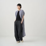 ORCIVAL 오르치발 / Womens Cotton Linen Sleeveless Dress Check / NAVY×WHITE CHECK / OR-G0094 LCH : 재패니네