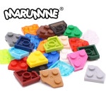 Maru ne MOC 웨지 플레이트 2x2 컷 코너 50PCS 호환 26601 벽돌 액세서리 부품 조립 기술 빌딩 블록 Bla : 인터콘티넨탈마켓