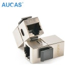 AUCAS RJ45 Cat6 커플러 FTP 모듈러 어댑터, 케이블 연장 플러그 암 어댑터 : 그린 상사