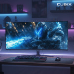 큐빅스 울트라와이드 커브드 WQHD 86cm(34인치) 모니터 100Hz QX340CV : 큐빅스전자