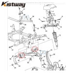 캐딜락 SRX 05-09 CTS 08-13 3.6L 25862781 25862782 15806921 15806922 용 4PCS 좋은 전면 하부 컨트롤 암 부싱 키트 : 크러시온스토어