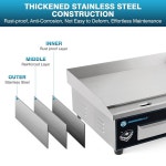 IRONWALLS 상업용 그리들 전기 55 9CM 22인치 플랫 3000W 그릴 블루 패널 1 22 Inch(Flat Top) : 굿초이스07