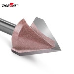 타이드웨이 5개입 6MM 핸들 V 비트 엔드밀 CNC 목공 90 120 150도 60 120D 6X10 5pcs : 구마모아존