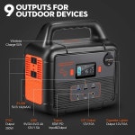 300W 휴대용 발전소 110V/220V 비상 충전 순수 사인파 인버터 태양광 패널 자동차 전원 손전등 : 유쾌한나라2