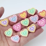 하트 모양 패치 공예 장식 플랫백 수제 키체인 머리핀 스크랩북 네일 폰 홈 1. S0150-random-mix : 와이드마켓26호점
