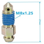 스피드 브리더 브레이크 나사 먼지 캡이 있는 퀵 M8x1.25-27mm H9405-4 105182 639520 4개 : -영원홀딩스-