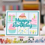 생일 축하 단어 금속 절단 다이 카드 만들기 공예 템플릿 금형 엠보싱 컷 1. H8994 : 제이위드어스47호점