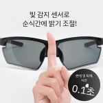 A-FIT 에이핏 디밍 선글라스 남성용 아시안핏 편광렌즈 블랙/블랙 매트 (스포츠 선글라스) : plus1-market