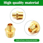 Tnuocke 3pcs 1/2 NPT 수컷 x 3/8 솔리드 황동 니플 파이프 피팅 헤비 헥스 스트레이트 커넥터 어댑터 H-041-1/2 NPT-3/8 NP : 스위프트셀링