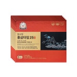 장수정 홍삼타임 25 장원 6년근 고농축 홍삼스틱 진세노사이드 25mg 30포, 5개 : 장원정