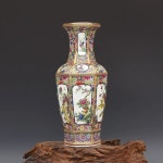 앤틱 에나멜 꽃병 도자기 육각 첸롱 왕조 시대 제작된 고대 컬렉션 1. vase x1 : 쇼핑영스43