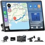 자동차용 Carplay pple 호환되는 4K 스크린 있는 대시캠이 9인치 시리 무선 GP : 마야팜