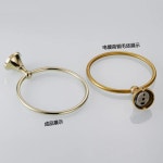 핸드 타월 링 홀더 벽걸이형 욕실 앤틱 브론즈 원형 크롬 걸이 골드 1. G6811 Gold Towel Rin : 시므네40호점