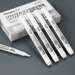 학생용 흰색검정색 아크릴 마커스케치 하이라이팅 유성 퀵드라이 페인팅 브 1. White-2pcs : 시므네13호점