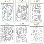 비 사일런트 나이트 클링 스탬프 금속 절단 다이 스크랩북 공예 제작자 사진 앨범 템플릿 수제 장식 1. F8754-stencil : 쇼핑여기다045호점