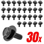71315-122382A 30x M6 볼트, 1.0 x 17mm 루즈 워셔 헥스 헤드 SEMS 바디 변속기 팬 18mm 워셔가 장착된 오일 OEM 11508930, 도요타, 스바루... 