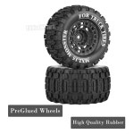 BRCATWPARK 12MM 육각 RC 휠 타이어, MAXX 타이어 MINI 블랙 1 E-REVO, 94186, 트럭 XRT용, /16 트 자동차 L0 크롤러 /18 4개, LMT... 