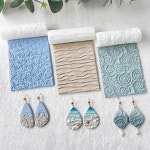 KEOKER 여름 폴리머 클레이 텍스처 롤러, 클레이용 3PCS 오션 롤러 A Color : Green Reverie