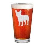 shop4ever French Bulldog Dog Breed 새겨진 맥주 파인트 글라스 473.2ml (16온스) 강아지 애호가 선물 Beagle 16 Ounces... 