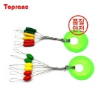 Topranc 240Pcs/40그룹 타원형/원통형 고무 실리콘 다채로운 스페이스 콩 스토퍼 보버 낚시 플로트 : 명촌유통
