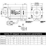 2N 57mm 2상 하이브리드 DC 네마23 폐쇄 루프 스테퍼 모터 스텝 서보 네마 23 : 하이무역