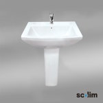 soolim 수림 SLP 5560 긴다리 사각 세면대 욕실 화장실 세면기 원홀 3홀용 교체 : 수림바스