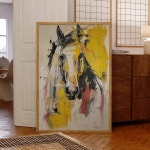 노란색 말 아트 페인팅 컬러 프린트 캔버스 그림 거실 침실 갤러리 벽 예술 홈 데코 1. G1545-1 : 유라이프몰29호점