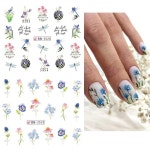 릴리 네일즈(Lily nail's) | 플라워 네일 아트 스티커 데칼 물 전달 용품 여름 릴리 오 작은 꽃 여성용 봄 액세서리 (12장) M e Leaf : 스마트패킹