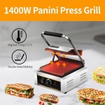 HTTSICHI COMMERCIAL PANINI PRESS - 1800W 상업용 전기 9 x 9 : 멜로우데이01